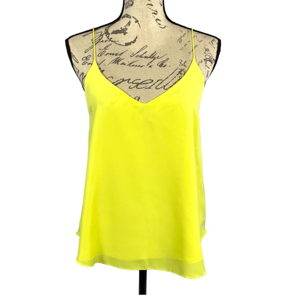 NWT Forever 21 Yellow V-Neck Spaghetti Strap Camisole Blouse - Picture 1 of 12